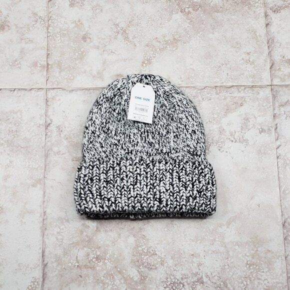 Adult Beanie Confetti Cuffed Fleece Lined No Pom Repreve Toboggan Time & Tru OS - Picture 2 of 7